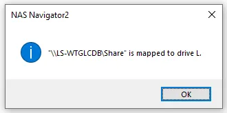弹窗显示“LS-WTGLCDBhare is mapped to drive L”